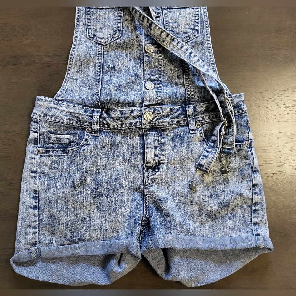 Denim Blue Overalls Shorts
